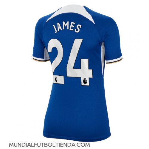 Camiseta Chelsea Reece James #24 Primera Equipación Replica 2023-24 para mujer mangas cortas
